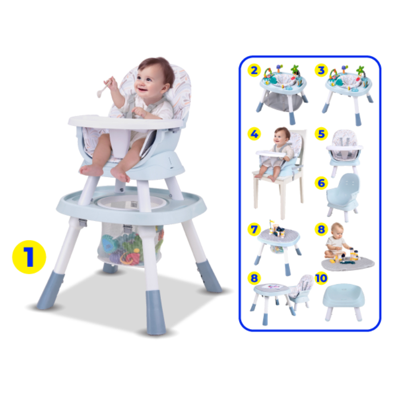 Bueno Grow360 10in1 Multifunction High Chair & Activity Center